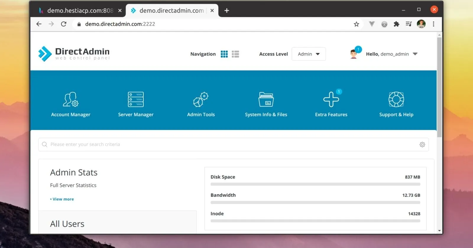 DirectAdmin Hosting